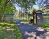 Gatehouse along driveway