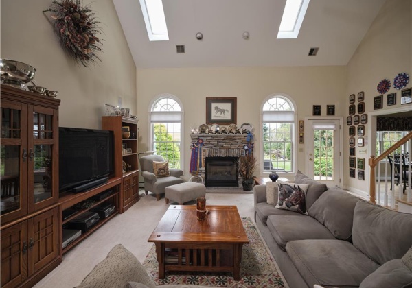 Family room with gas fireplace