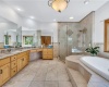 luxurious master bathroom