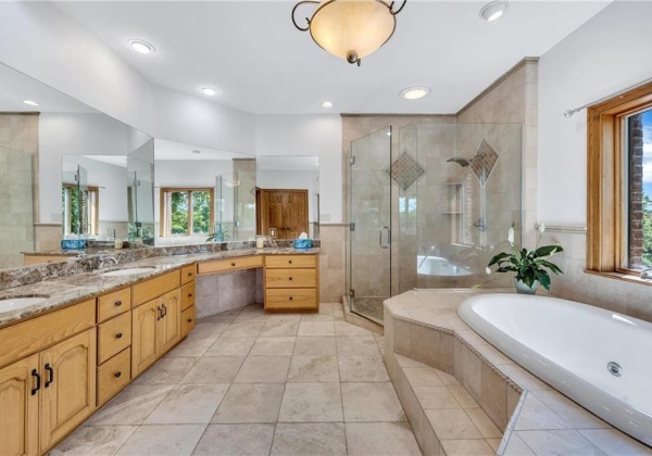 luxurious master bathroom