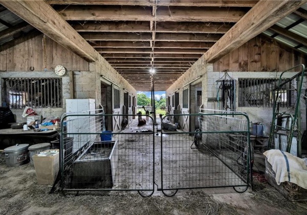 stable interior - center aisle