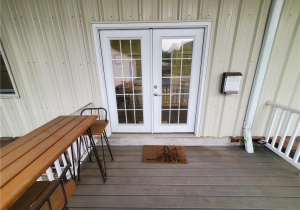 Front porch with seating area