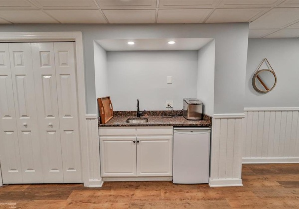 wet bar in basement