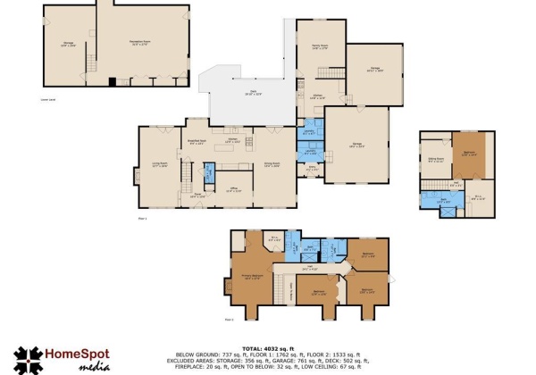 main house & apartment floorplans