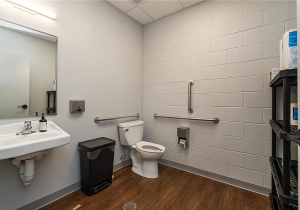 One of the two accessible bathrooms