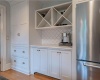 Built-in Wine Rack and Coffee Bar