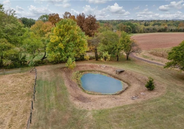 pond in rear of property