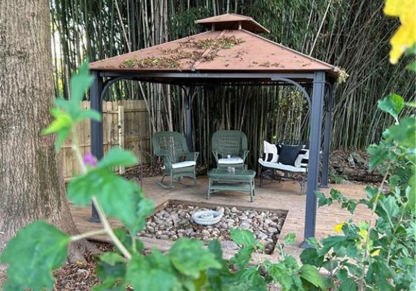 Gazebo covered lower deck