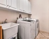 First floor washer and dryer included. Plenty of cabinet space.