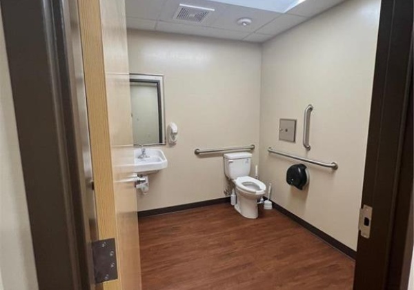 Restroom with Sample Window