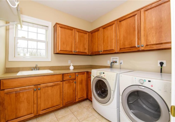 1st floor laundry room with sink