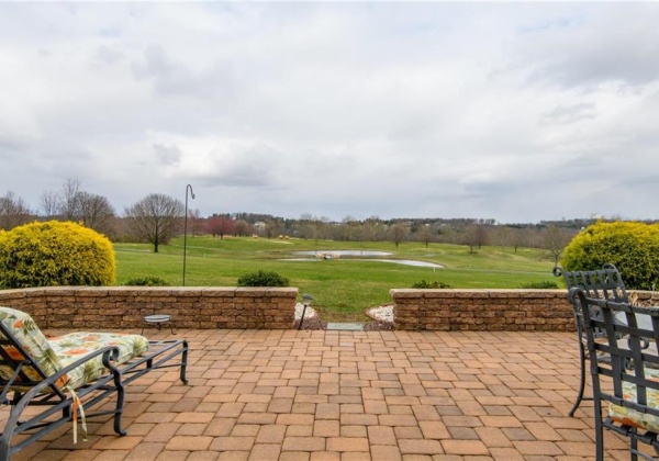 Lower level patio overlooking golf course