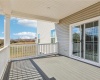 Covered porch off of kitchen