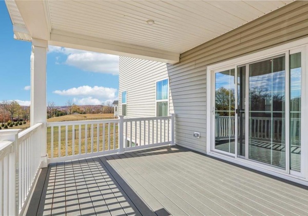 Covered porch off of kitchen