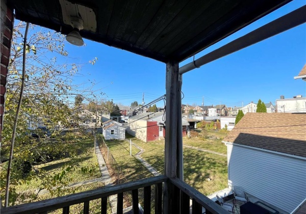 Deck view of back yard