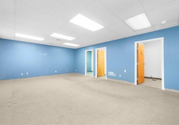 view of offices and ADA Bath from Large Conference Room