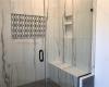 Master bath shower with bench