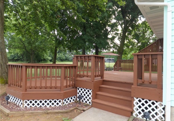 Freshly painted deck