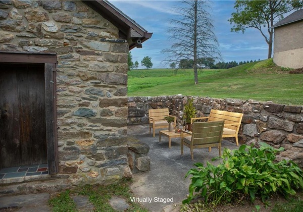 Peaceful patio area tucked away