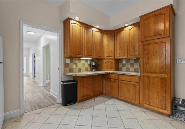 kitchen in the back of the house