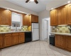 kitchen in the back of the house