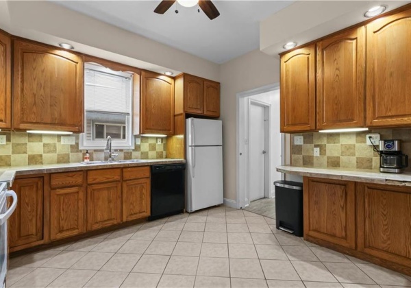 kitchen in the back of the house