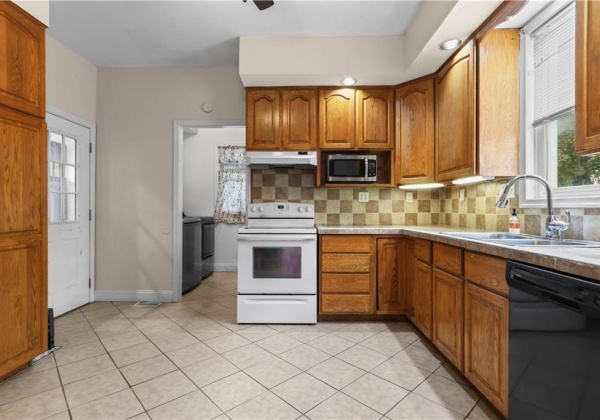 kitchen in the back of the house