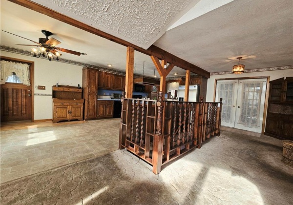 Kitchen/dining area from living room