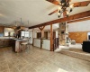 Kitchen island from dining area